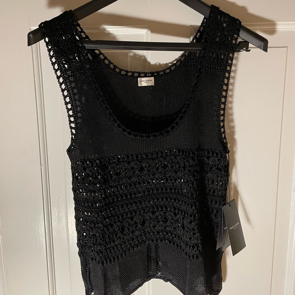 SAINT LAURENT Paris, Brand New, Tags still on, Never worn - Black Woven Shirt